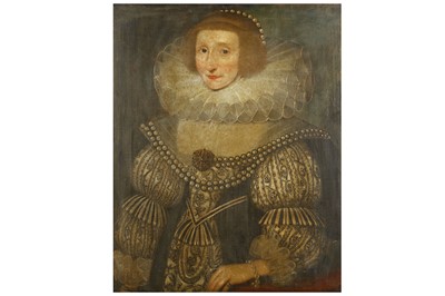 Lot 10 - ENGLISH SCHOOL, CIRCA 1630 Portrait of a lady,...