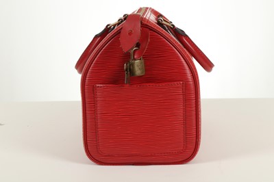 Lot 88 - Louis Vuitton Red Epi Speedy 28, c. 1995, Epi...