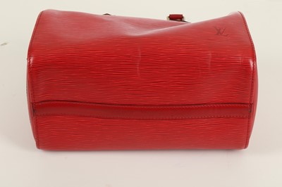 Lot 88 - Louis Vuitton Red Epi Speedy 28, c. 1995, Epi...