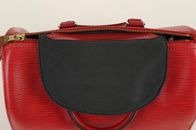 Lot 88 - Louis Vuitton Red Epi Speedy 28, c. 1995, Epi...