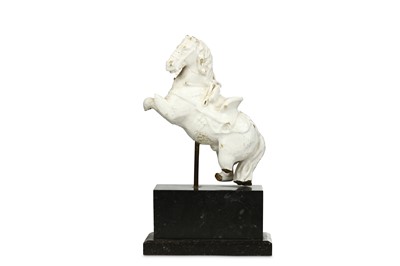 Lot 103 - A FRAGMENTARY WHITE DELFT MODEL OF A HORSE,...