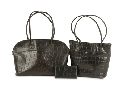 Lot 517 - Three Mulberry Black Congo Leather Items, to...