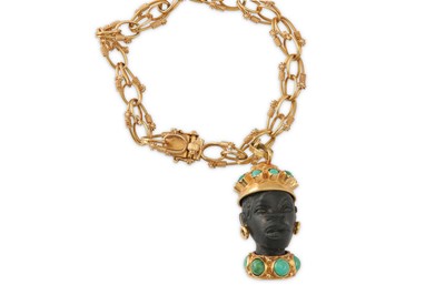 Lot 104 - A bracelet with a Blackamoor charm, circa 1955...