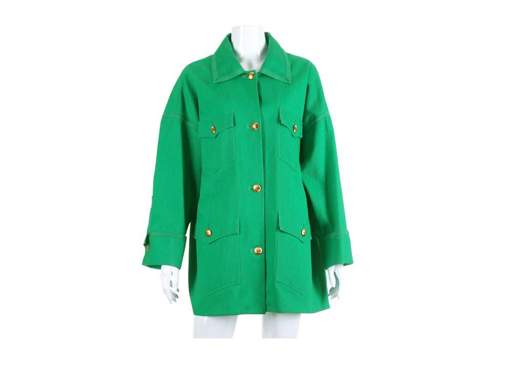 Lot 403 - Chanel Emerald Green Safari Jacket, 1980s,