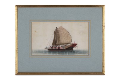 Lot 63 - EIGHT CHINESE EXPORT PAINTINGS. Qing Dynasty,...