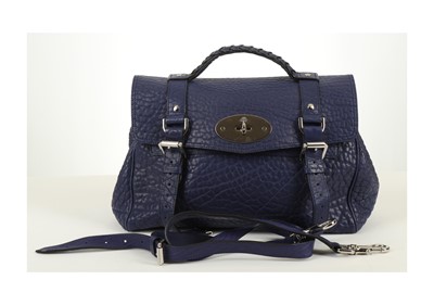 Lot 40 - Mulberry Blue Alexa Satchel Bag, shrunken calf...