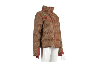 Lot 395 - Christian Dior Brown Rasta Puffer Jacket, c....