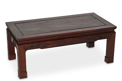 Lot 429 - A CHINESE WOOD LOW TABLE. Late Qing Dynasty....