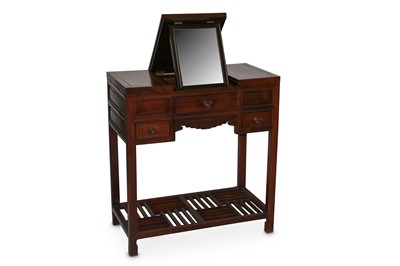 Lot 432 - A CHINESE WOOD DRESSING TABLE. Late Qing...