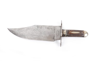 Lot 102 - An exceptionally wide Victorian Bowie knife by...