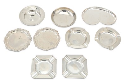 Lot 374 - A mixed group of sterling silver dishes,...