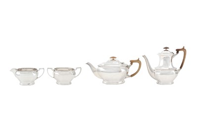 Lot 212 - An Elizabeth II sterling silver four piece tea...