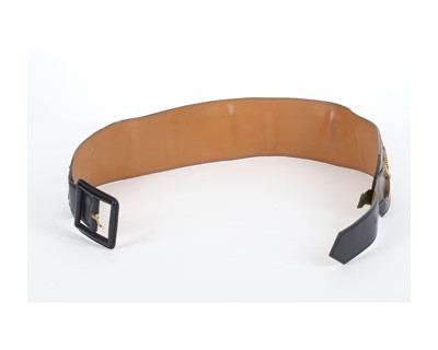 Lot 470 - Two Vintage Hermes Belts, to include a black...