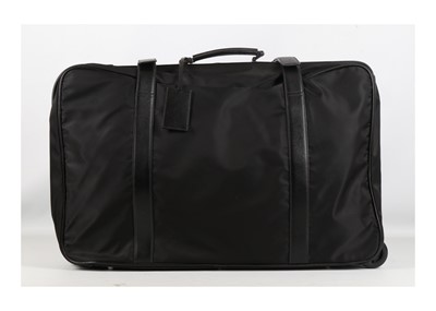 Lot 122 - Prada Black Nylon and Leather Wheeled Suitcase,...