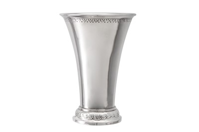 Lot 116 - A Gustav V Swedish 830 standard silver beaker,...