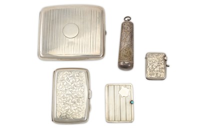 Lot 396 - A mixed group of antique sterling silver...