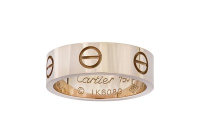 Lot 5 - A 'Love' ring, by Cartier The polished band...