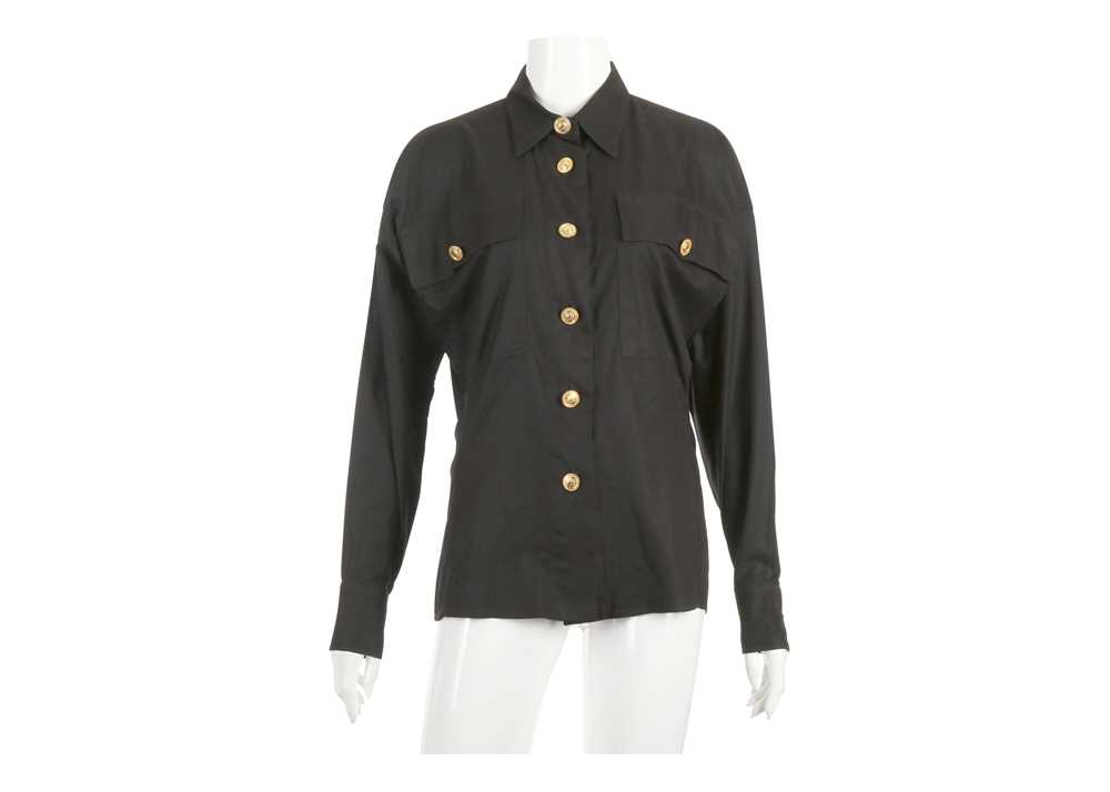 Lot 101 - Gianni Versace Black Cowboy Shirt, early 1990s,...