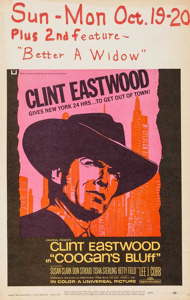 Lot 79 - Movie Posters.- Coogan's Bluff, starring Clint...