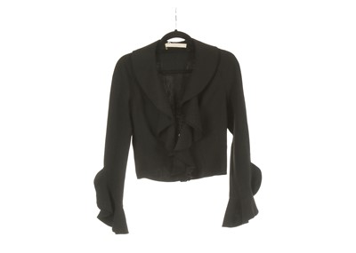 Lot 484 - Valentino Black Flamenco Style Jacket, long...