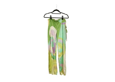 Lot 494 - Valentino Printed Silk Trousers, in 1970s...