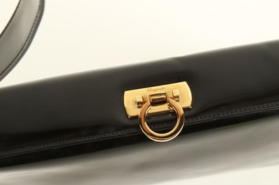 Lot 473 - Salvatore Ferragamo Black Patent Leather...