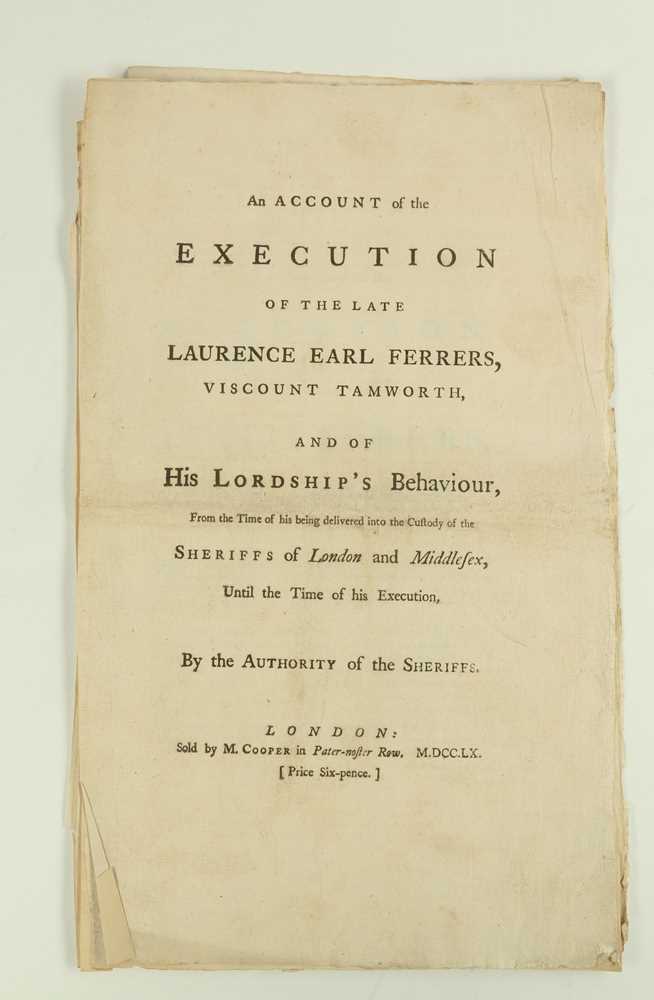 Lot 98 Ferrers (Lawrence Shirley, fourth Earl) The