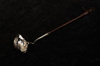 Lot 45 - A George II silver punch ladle London 1741 by...