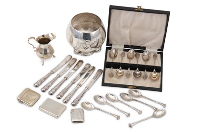 Lot 384 - A mixed group of sterling silver, including...