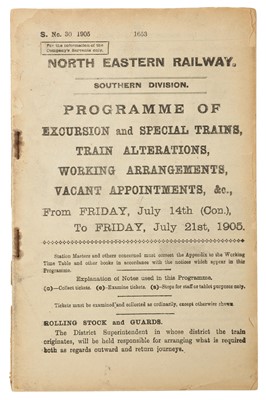 Lot 230 - Travel.- North Eastern Railway, Programme of...