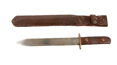 Lot 100 - A custom-made trench knife, with a 7 1/2 inch...