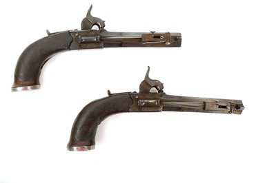 Lot 161 - A pair of boxlock percussion belt pistols by D....