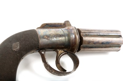 Lot 171 - An English style pepperbox revolving pistol,...