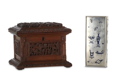 Lot 408 - TWO CHINESE BOXES. Late Qing Dynasty. One a...