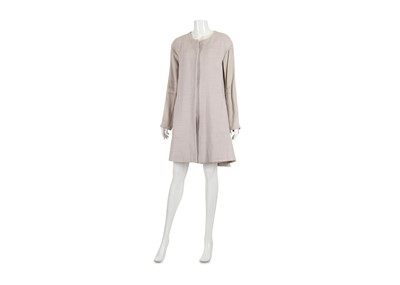 Lot 28 - Giorgio Armani Lilac Coat, round neck with...