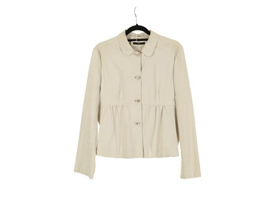 Lot 508 - Hugo Boss Cream Leather Jacket, soft and...