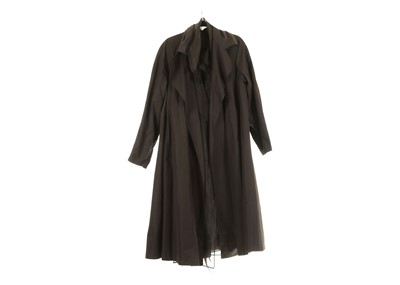 Lot 512 - Donna Karan Black Opera Coat, trench style...