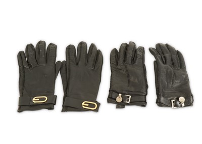 Lot 503 - Gucci and Prada Black Leather Gloves, the...