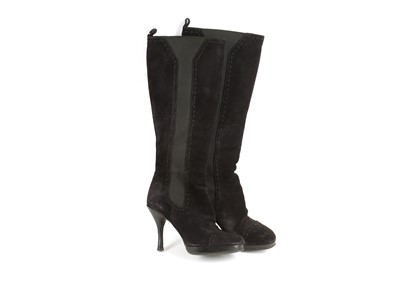 Lot 467 - Yves Saint Laurent Knee-High Boots, black...