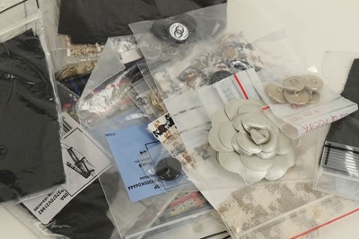 Lot 437 - Quantity of Chanel Fabric Swatches and Buttons...