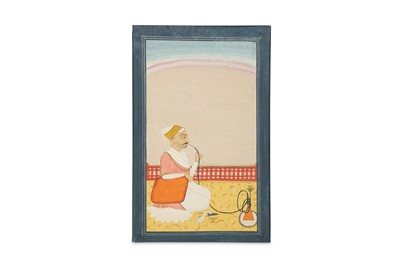 Lot 386 - A NOBLEMAN SMOKING A HUQQA Guler school,...