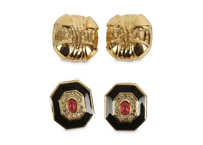 Lot 429 - Christian Dior and Givenchy Earrings, 1980s,...