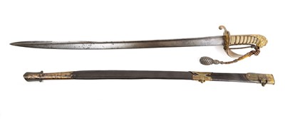 Lot 127 - An 1827 pattern Royal Navy officer's sword,...