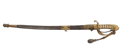 Lot 127 - An 1827 pattern Royal Navy officer's sword,...