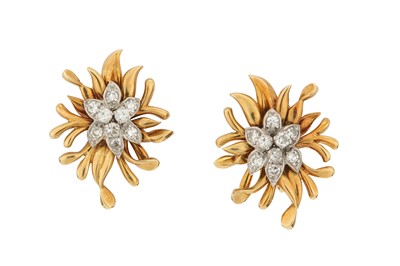 Lot 37 - A pair of diamond earclips, by Chaumet Of...