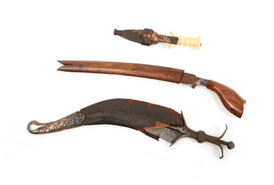 Lot 64 - Three ethnic daggers, a 19th century sewar (or...