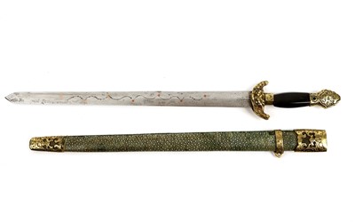 Lot 87 - A late-19th century Chinese jian short sword,...