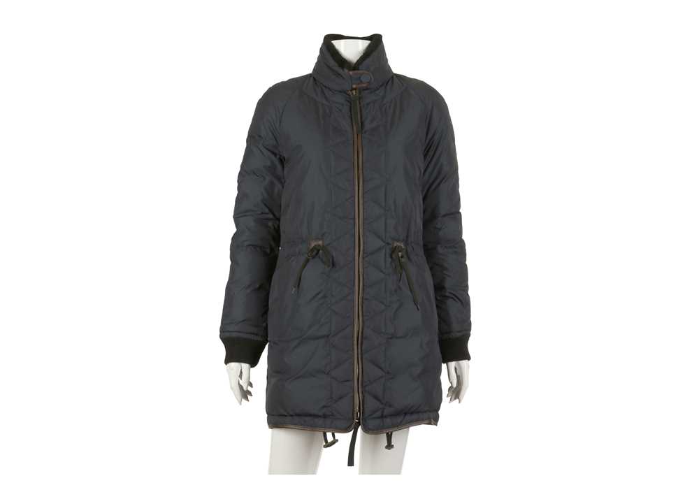 Lot 47 - Marni Navy Quilted Coat, parka style jacket,
