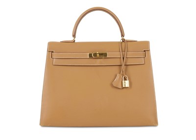 Lot 202 - Hermes Tan Barenia Kelly Sellier 35, c. 1997,...