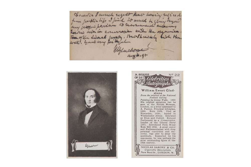 Lot 197 - Gladstone (William Ewart) Autograph note...